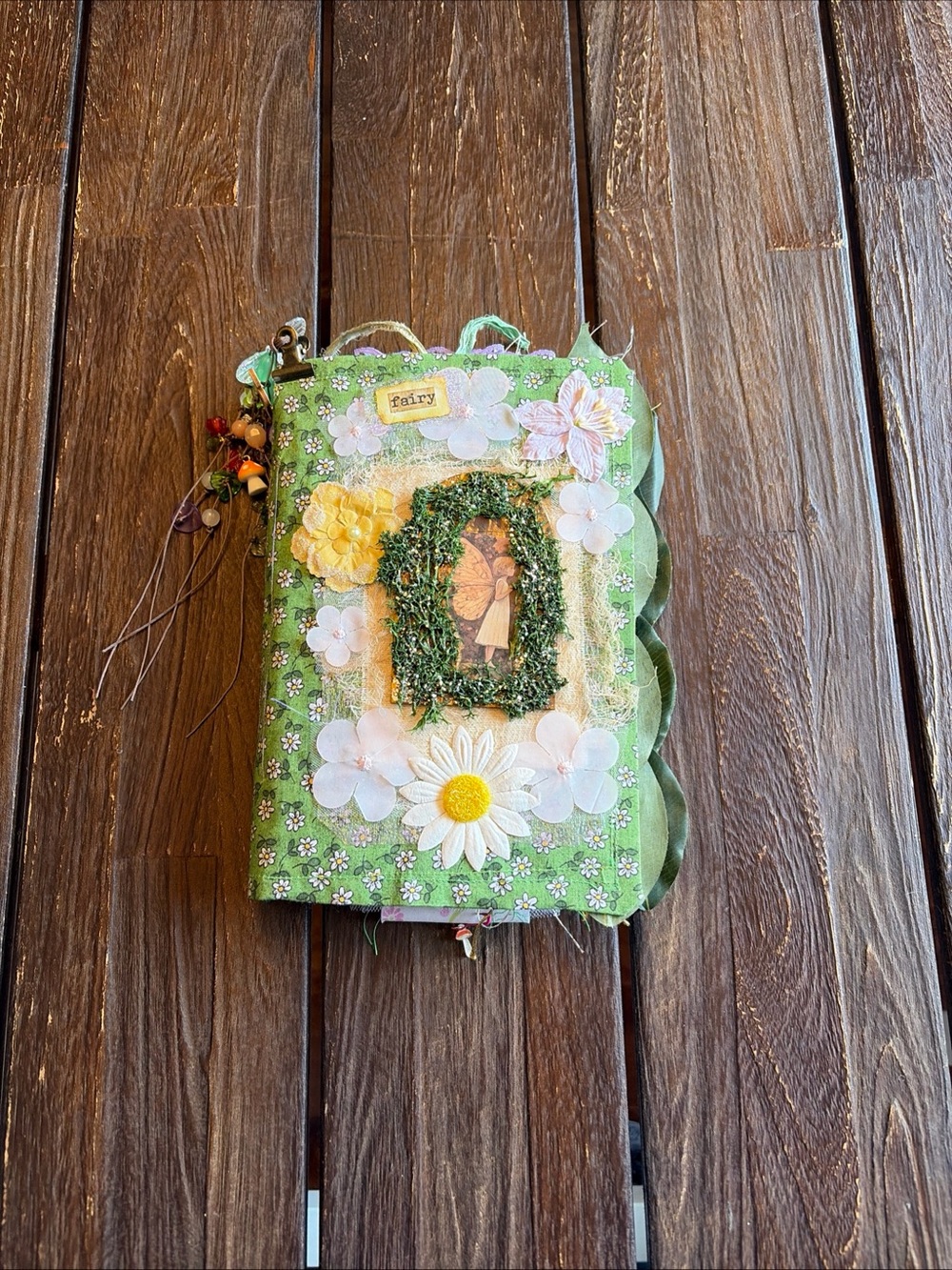 Fairy Junk Journal Green Fairy Door Flowers Floral Grungy 3 Sig Decorated SC